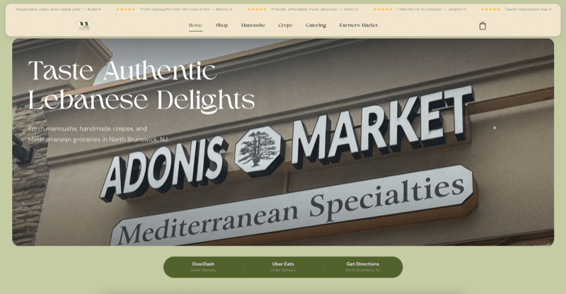 Adonis Market website