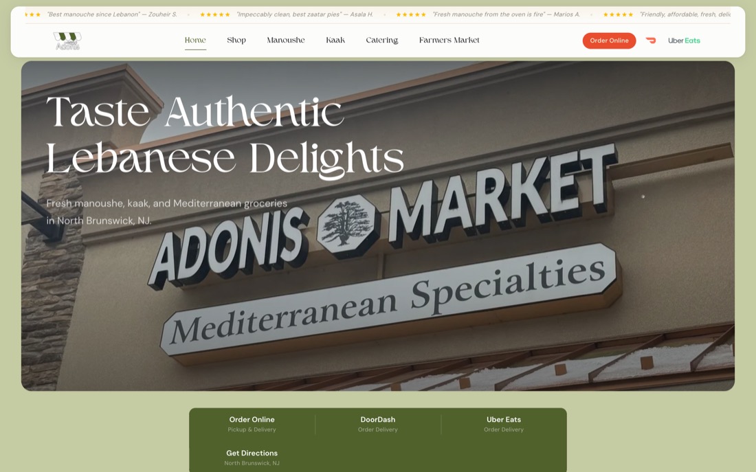 Adonis Market website